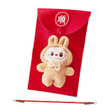 Maxbell Chinese New Year Red Envelope Crossbody Bag Blessing Gift Lucky Money Pocket brown doll