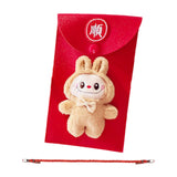 Maxbell Chinese New Year Red Envelope Crossbody Bag Blessing Gift Lucky Money Pocket brown doll