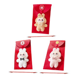 Maxbell Chinese New Year Red Envelope Crossbody Bag Blessing Gift Lucky Money Pocket brown doll