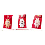Maxbell Chinese New Year Red Envelope Crossbody Bag Blessing Gift Lucky Money Pocket brown doll