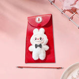 Maxbell Chinese New Year Red Envelope Crossbody Bag Blessing Gift Lucky Money Pocket white doll