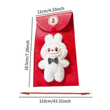 Maxbell Chinese New Year Red Envelope Crossbody Bag Blessing Gift Lucky Money Pocket white doll