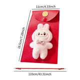 Maxbell Chinese New Year Red Envelope Crossbody Bag Blessing Gift Lucky Money Pocket pink doll