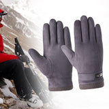 Maxbell Winter Gloves Soft Outdoor Sports Equipment for Walking Cycling Motorcycling Gray