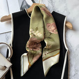 Maxbell Square Women Silk Scarf Mother Gift Head Wrap for Picnics Beach Traveling