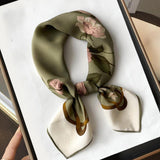 Maxbell Square Women Silk Scarf Mother Gift Head Wrap for Picnics Beach Traveling