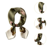 Maxbell Square Women Silk Scarf Mother Gift Head Wrap for Picnics Beach Traveling