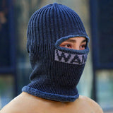 Maxbell Men Balaclava Thermal Lightweight Knit Hat for Riding Camping Outdoor Sports Navy