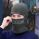 Maxbell Men Balaclava Thermal Lightweight Knit Hat for Riding Camping Outdoor Sports Gray