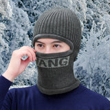 Maxbell Men Balaclava Thermal Lightweight Knit Hat for Riding Camping Outdoor Sports Gray