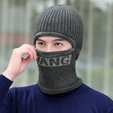 Maxbell Men Balaclava Thermal Lightweight Knit Hat for Riding Camping Outdoor Sports Gray