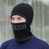 Maxbell Men Balaclava Thermal Lightweight Knit Hat for Riding Camping Outdoor Sports Black