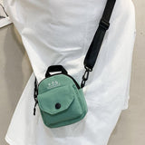 Maxbell Women Canvas Phone Bag Unique Mini Handbag for Birthday Gift Shopping Dating Green