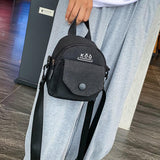 Maxbell Women Canvas Phone Bag Unique Mini Handbag for Birthday Gift Shopping Dating Black