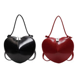 Maxbell Heart Shaped Purse Unique Trendy Women Handbag for Beach Party Favors Dating Red