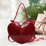 Maxbell Heart Shaped Purse Unique Trendy Women Handbag for Beach Party Favors Dating Red