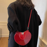 Maxbell Heart Shaped Purse Unique Trendy Women Handbag for Beach Party Favors Dating Red