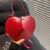 Maxbell Heart Shaped Purse Unique Trendy Women Handbag for Beach Party Favors Dating Red