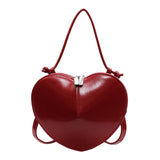 Maxbell Heart Shaped Purse Unique Trendy Women Handbag for Beach Party Favors Dating Red