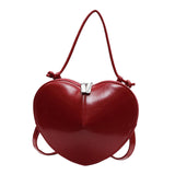 Maxbell Heart Shaped Purse Unique Trendy Women Handbag for Beach Party Favors Dating Red