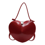 Maxbell Heart Shaped Purse Unique Trendy Women Handbag for Beach Party Favors Dating Red
