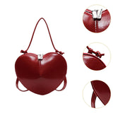 Maxbell Heart Shaped Purse Unique Trendy Women Handbag for Beach Party Favors Dating Red
