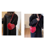 Maxbell Heart Shaped Purse Unique Trendy Women Handbag for Beach Party Favors Dating Red