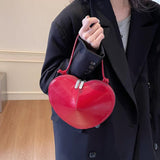Maxbell Heart Shaped Purse Unique Trendy Women Handbag for Beach Party Favors Dating Red