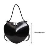 Maxbell Heart Shaped Purse Unique Trendy Women Handbag for Beach Party Favors Dating Black