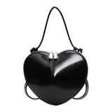 Maxbell Heart Shaped Purse Unique Trendy Women Handbag for Beach Party Favors Dating Black