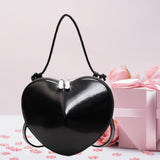 Maxbell Heart Shaped Purse Unique Trendy Women Handbag for Beach Party Favors Dating Black
