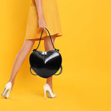 Maxbell Heart Shaped Purse Unique Trendy Women Handbag for Beach Party Favors Dating Black