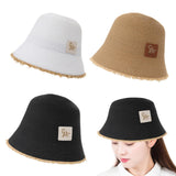Maxbell Women Bucket Hat Trendy Creative Lady Fisherman Hat for Trips Camping Dating White