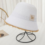 Maxbell Women Bucket Hat Trendy Creative Lady Fisherman Hat for Trips Camping Dating White