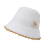 Maxbell Women Bucket Hat Trendy Creative Lady Fisherman Hat for Trips Camping Dating White
