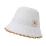 Maxbell Women Bucket Hat Trendy Creative Lady Fisherman Hat for Trips Camping Dating White