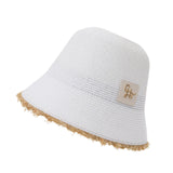 Maxbell Women Bucket Hat Trendy Creative Lady Fisherman Hat for Trips Camping Dating White