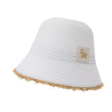 Maxbell Women Bucket Hat Trendy Creative Lady Fisherman Hat for Trips Camping Dating White