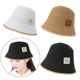 Maxbell Women Bucket Hat Trendy Creative Lady Fisherman Hat for Trips Camping Dating White