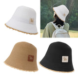 Maxbell Women Bucket Hat Trendy Creative Lady Fisherman Hat for Trips Camping Dating White