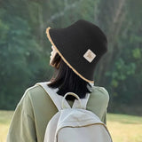 Maxbell Women Bucket Hat Trendy Creative Lady Fisherman Hat for Trips Camping Dating Black
