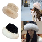 Maxbell Bucket Hat Trendy Soft Warm Hat for Climbing Trekking Valentines Gift Beige