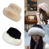 Maxbell Bucket Hat Trendy Soft Warm Hat for Climbing Trekking Valentines Gift Beige