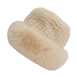 Maxbell Bucket Hat Trendy Soft Warm Hat for Climbing Trekking Valentines Gift Beige