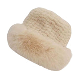 Maxbell Bucket Hat Trendy Soft Warm Hat for Climbing Trekking Valentines Gift Beige