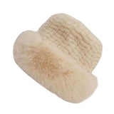Maxbell Bucket Hat Trendy Soft Warm Hat for Climbing Trekking Valentines Gift Beige