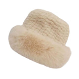 Maxbell Bucket Hat Trendy Soft Warm Hat for Climbing Trekking Valentines Gift Beige