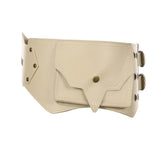 Maxbell Women Wide Belt Retro Design Exaggerated Casual Trendy Waist Belt for Ladies Skin Color