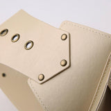 Maxbell Women Wide Belt Retro Design Exaggerated Casual Trendy Waist Belt for Ladies Skin Color
