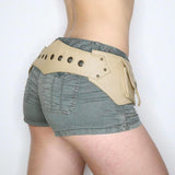 Maxbell Women Wide Belt Retro Design Exaggerated Casual Trendy Waist Belt for Ladies Skin Color